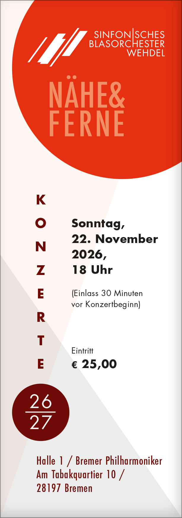 Ticket für den 22.11.2026, Konzert im Tabakquartier Bremen